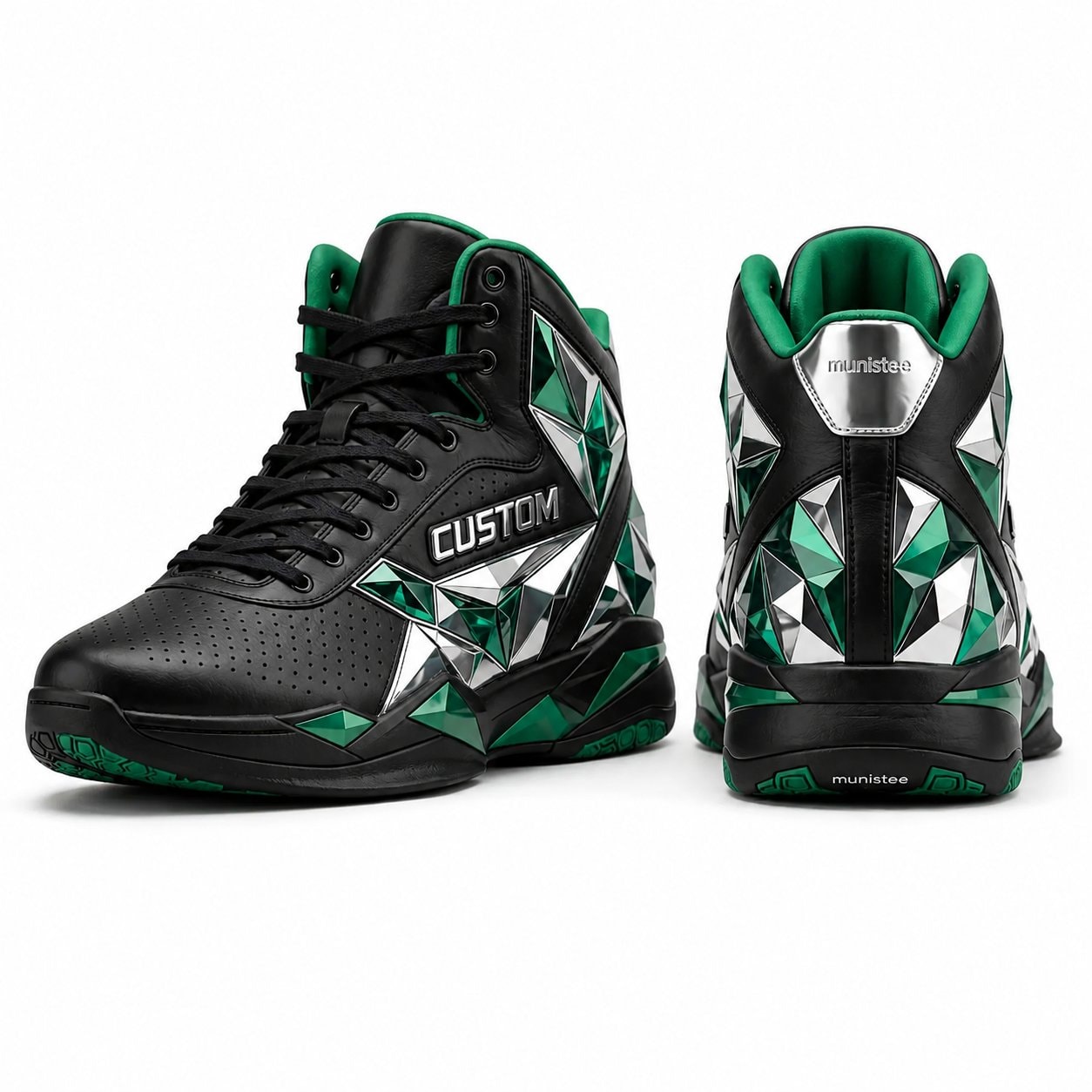 Munistee Emerald Velocity Court Sneakers 