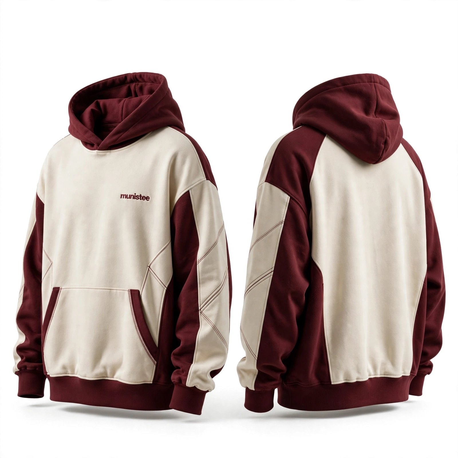 Munistee Urban Burgundy Street Hoodie 